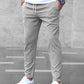 Men's Casual Drawstring Trousers With Pockets Fashion Slim Fit  Skinny Pencil Pants Clothing
