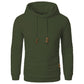 Men's Jacquard Hooded Sweater Long-sleeved Hoodie Warm Solid Sports Top