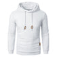 Men's Jacquard Hooded Sweater Long-sleeved Hoodie Warm Solid Sports Top