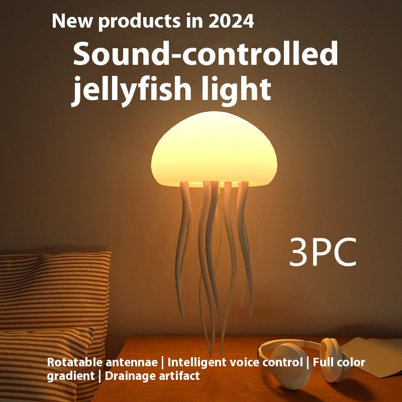 Lamp LED Jellyfish Night Light Portable Jellyfish Lamp Jellyfish Decorations Smart Table Lamp For Bedside Desk