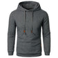 Men's Jacquard Hooded Sweater Long-sleeved Hoodie Warm Solid Sports Top